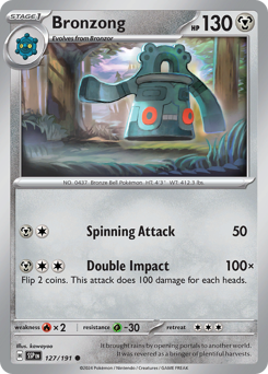 Bronzong, Surging Sparks #127, Pokémon TCG card
