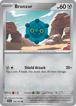 Bronzor, Surging Sparks #126, Pokémon TCG card