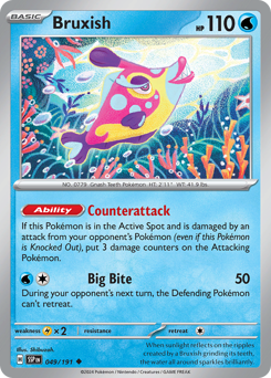 Bruxish, Surging Sparks #49, Pokémon TCG card