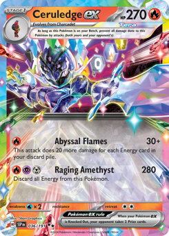 Ceruledge ex, Surging Sparks #36, Pokémon TCG card