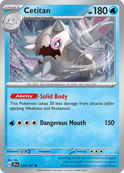 Cetitan, Surging Sparks #54, Pokémon TCG card