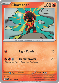 Charcadet, Surging Sparks #33, Pokémon TCG card