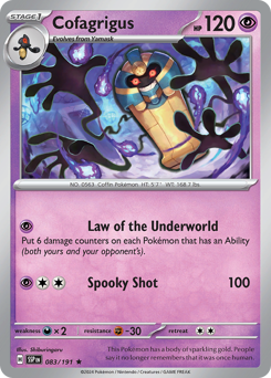 Cofagrigus, Surging Sparks #83, Pokémon TCG card