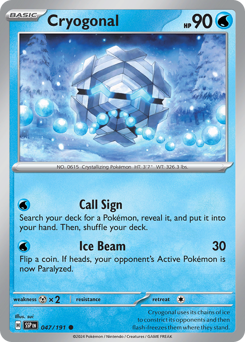 Cryogonal, Surging Sparks #47, Pokémon TCG card