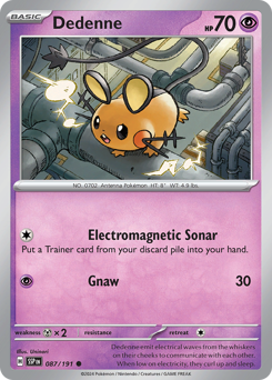 Dedenne, Surging Sparks #87, Pokémon TCG card