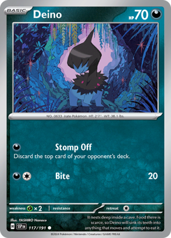Deino, Surging Sparks #117, Pokémon TCG card