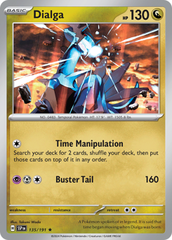 Dialga, Surging Sparks #135, Pokémon TCG card