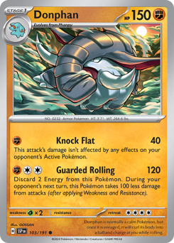 Donphan, Surging Sparks #103, Pokémon TCG card