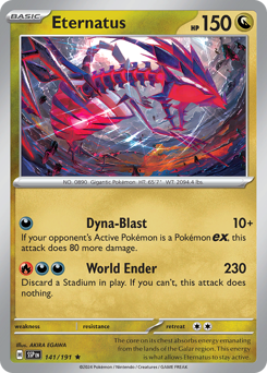Eternatus, Surging Sparks #141, Pokémon TCG card