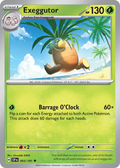 Exeggutor, Surging Sparks #3, Pokémon TCG card