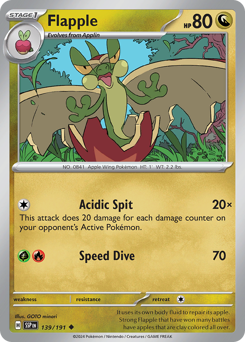 Flapple, Surging Sparks #139, Pokémon TCG card