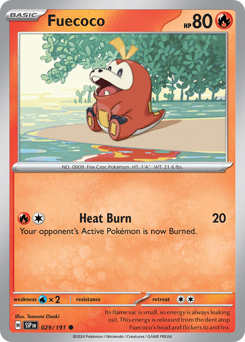 Fuecoco, Surging Sparks #29, Pokémon TCG card