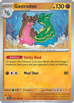 Gastrodon, Surging Sparks #107, Pokémon TCG card