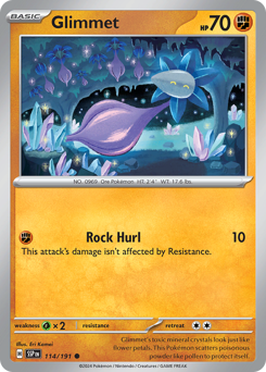 Glimmet, Surging Sparks #114, Pokémon TCG card