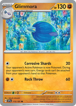 Glimmora, Surging Sparks #115, Pokémon TCG card