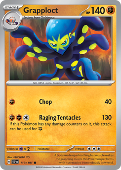 Grapploct, Surging Sparks #113, Pokémon TCG card