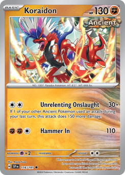 Koraidon, Surging Sparks #116, Pokémon TCG card