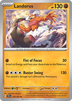 Landorus, Surging Sparks #110, Pokémon TCG card
