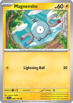 Magnemite, Surging Sparks #58, Pokémon TCG card