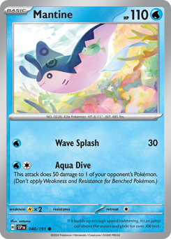 Mantine, Surging Sparks #40, Pokémon TCG card