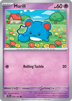 Marill, Surging Sparks #73, Pokémon TCG card