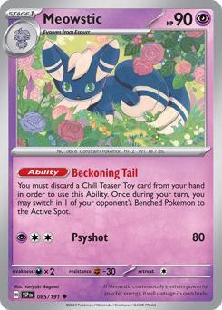 Meowstic, Surging Sparks #85, Pokémon TCG card