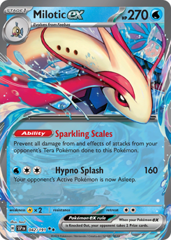 Milotic ex, Surging Sparks #42, Pokémon TCG card