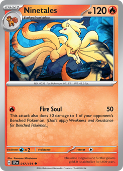 Ninetales, Surging Sparks #17, Pokémon TCG card