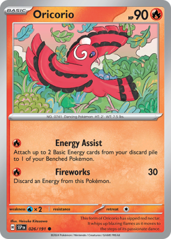 Oricorio, Surging Sparks #26, Pokémon TCG card