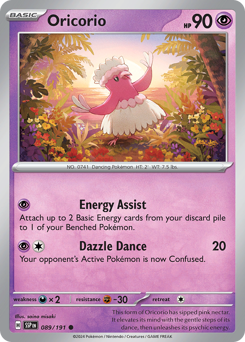Oricorio, Surging Sparks #89, Pokémon TCG card