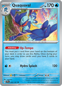 Quaquaval, Surging Sparks #52, Pokémon TCG card