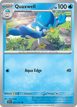 Quaxwell, Surging Sparks #51, Pokémon TCG card