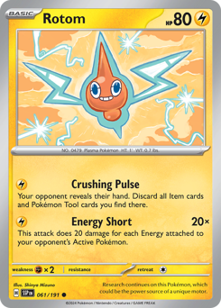 Rotom, Surging Sparks #61, Pokémon TCG card