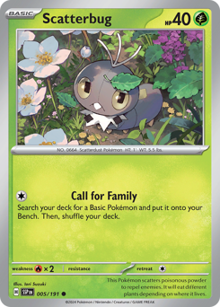 Scatterbug, Surging Sparks #5, Pokémon TCG card