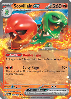 Scovillain ex, Surging Sparks #37, Pokémon TCG card