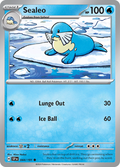 Sealeo, Surging Sparks #44, Pokémon TCG card