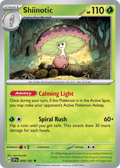 Shiinotic, Surging Sparks #9, Pokémon TCG card