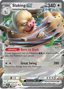 Slaking ex, Surging Sparks #147, Pokémon TCG card