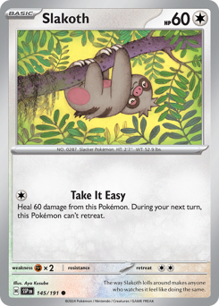 Slakoth, Surging Sparks #145, Pokémon TCG card