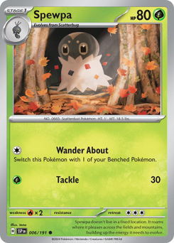 Spewpa, Surging Sparks #6, Pokémon TCG card
