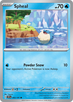 Spheal, Surging Sparks #43, Pokémon TCG card