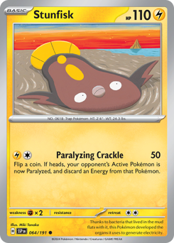 Stunfisk, Surging Sparks #64, Pokémon TCG card