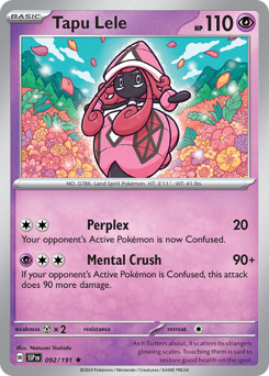 Tapu Lele, Surging Sparks #92, Pokémon TCG card