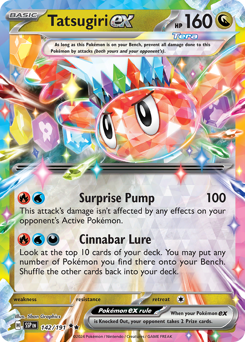 Tatsugiri ex, Surging Sparks #142, Pokémon TCG card