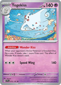 Togekiss, Surging Sparks #72, Pokémon TCG card