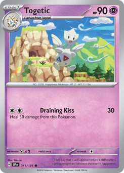 Togetic, Surging Sparks #71, Pokémon TCG card