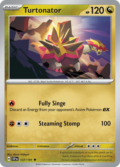 Turtonator, Surging Sparks #137, Pokémon TCG card