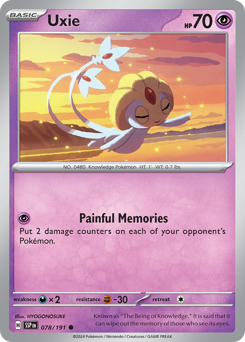 Uxie, Surging Sparks #78, Pokémon TCG card