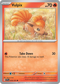 Vulpix, Surging Sparks #16, Pokémon TCG card