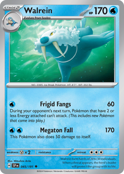 Walrein, Surging Sparks #45, Pokémon TCG card